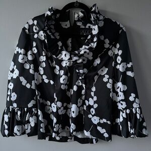 Alex Evening Wear - Black and White Top